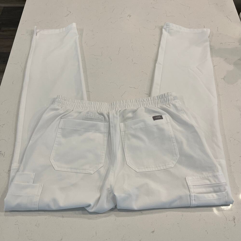 FIGS Yola Skinny Scrub Pants White Size Small - Picture 4 of 8